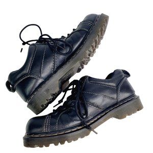 Dr Martens Finnegan Oxford Comfort Shoes Black Leather Womens Size 9 Mens 8 UK 7